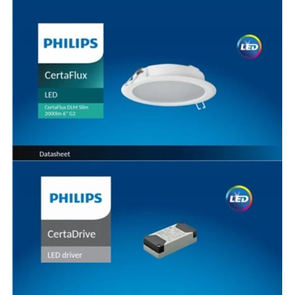Lampu LED Downlight Philips CertaFlux DLM Slim 2000lm 6" G2